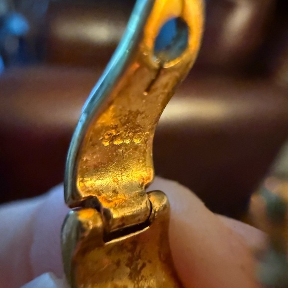 Vintage 925 Vermeil Filigree Pendant w/ Purple Stone - Picture 5 of 5